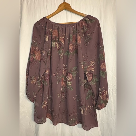 Chaps Women’s Floral Blouse size 1X - Picture 5 of 7